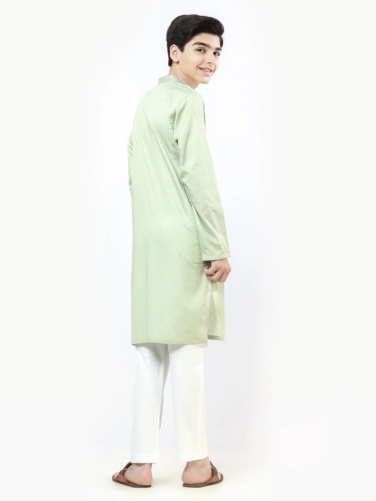 Embroidered Cotton Kurta - EBTK22-3827 - Image 5