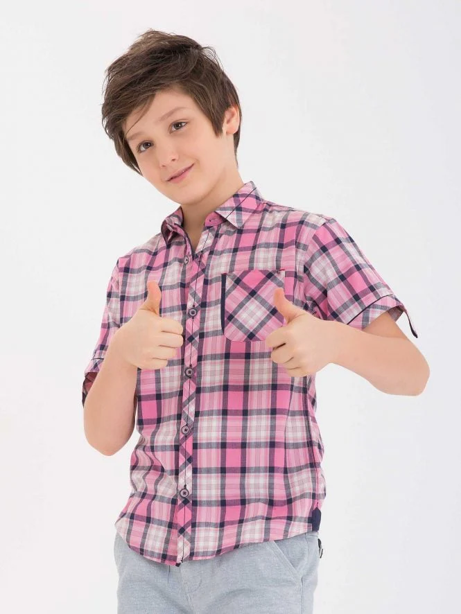 Half Sleeves Check Shirt - EBTS18-27126 - Image 2