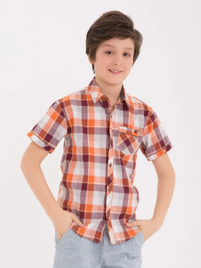Half Sleeves Check Shirt - EBTS18-27133