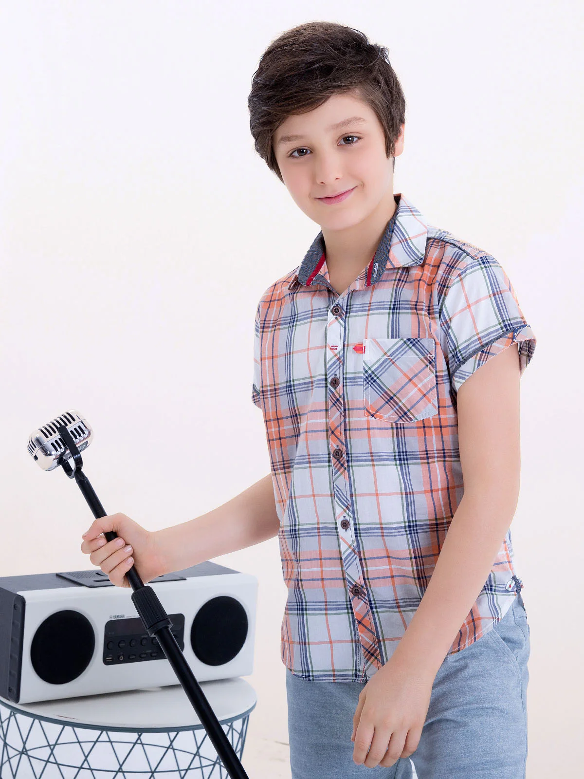 Half Sleeves Check Shirt - EBTS18-27140 - Image 2