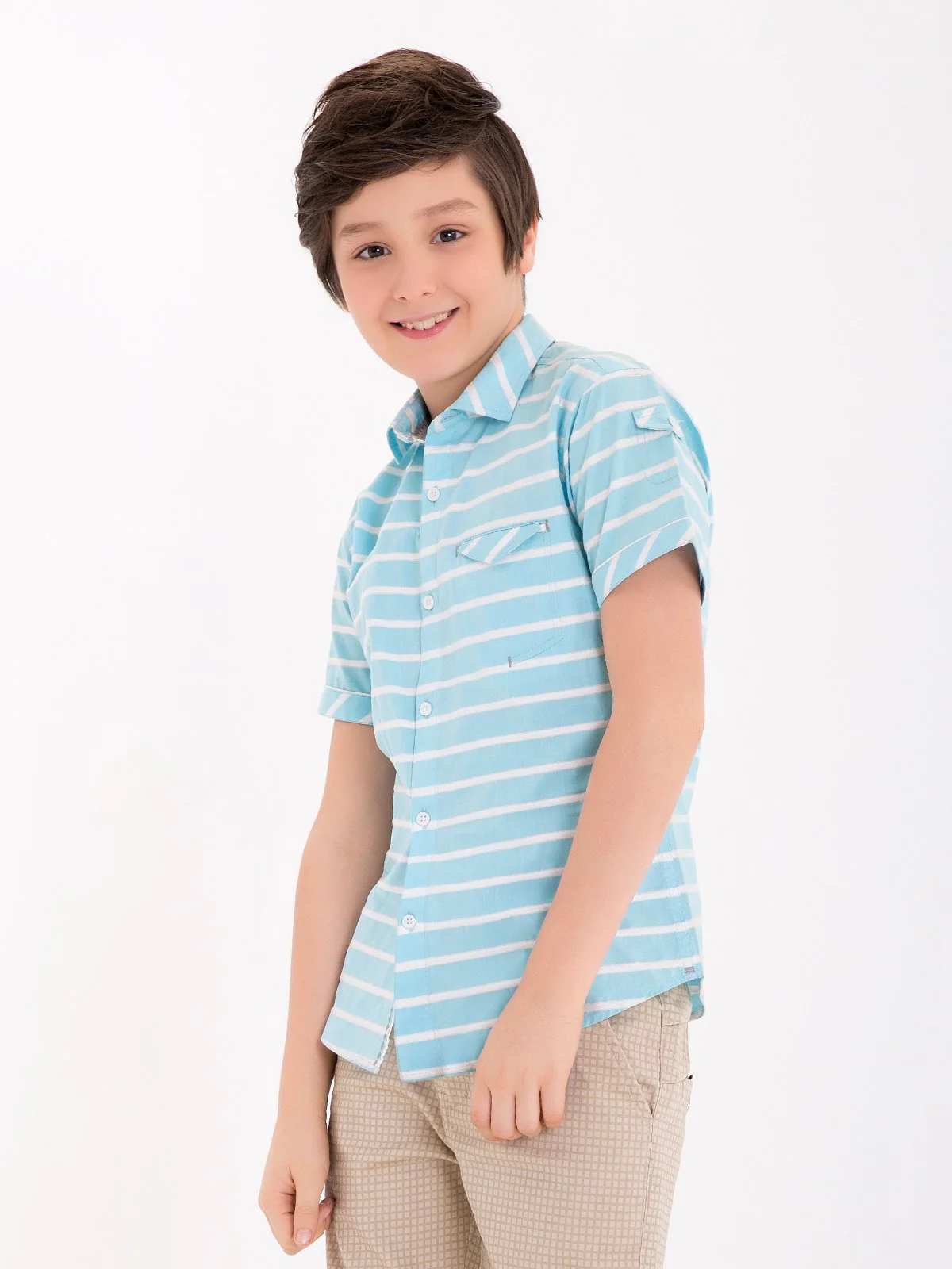 Half Sleeves Striped Shirt - EBTS18-27164