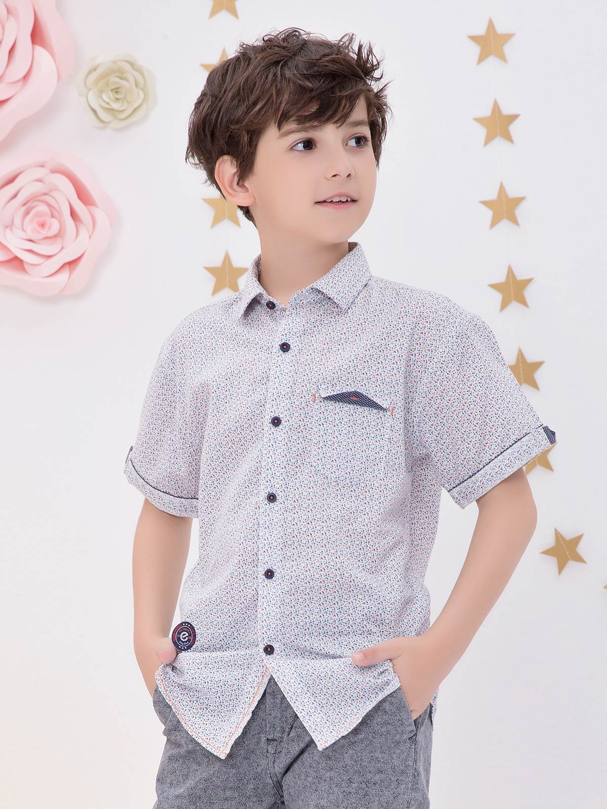 Half Sleeves Printed Shirt - EBTS18-27187