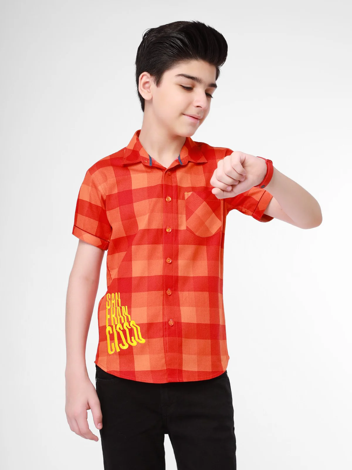 Half Sleeves Check Shirt - EBTS22-27327 - Image 2