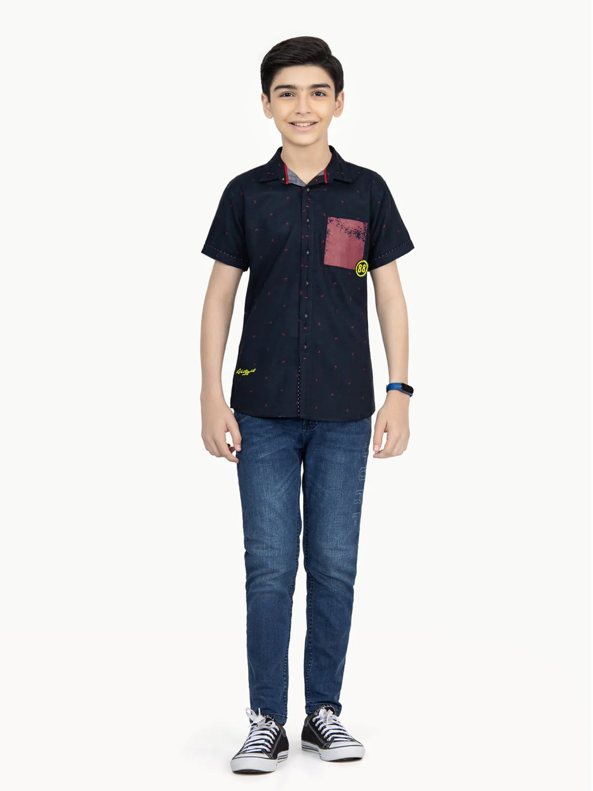 Half Sleeves Graphic Shirt - EBTS22-27330