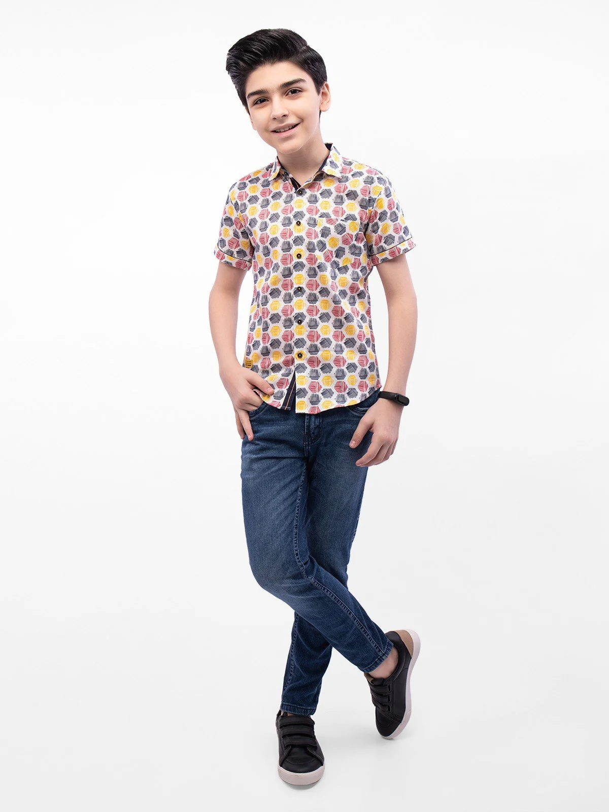 Half Sleeves Printed Shirt - EBTS22-27373 - Image 4