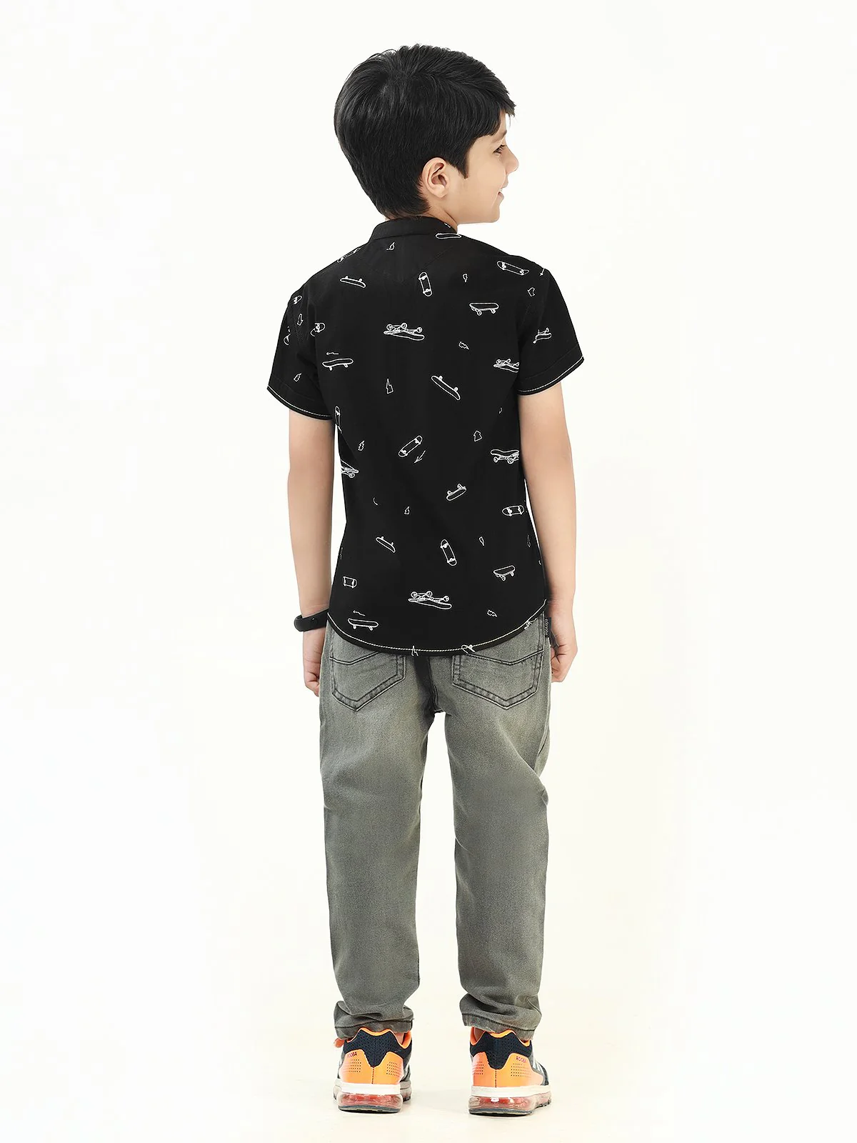 Half Sleeves Typographic Shirt - EBTS22-27400 - Image 4