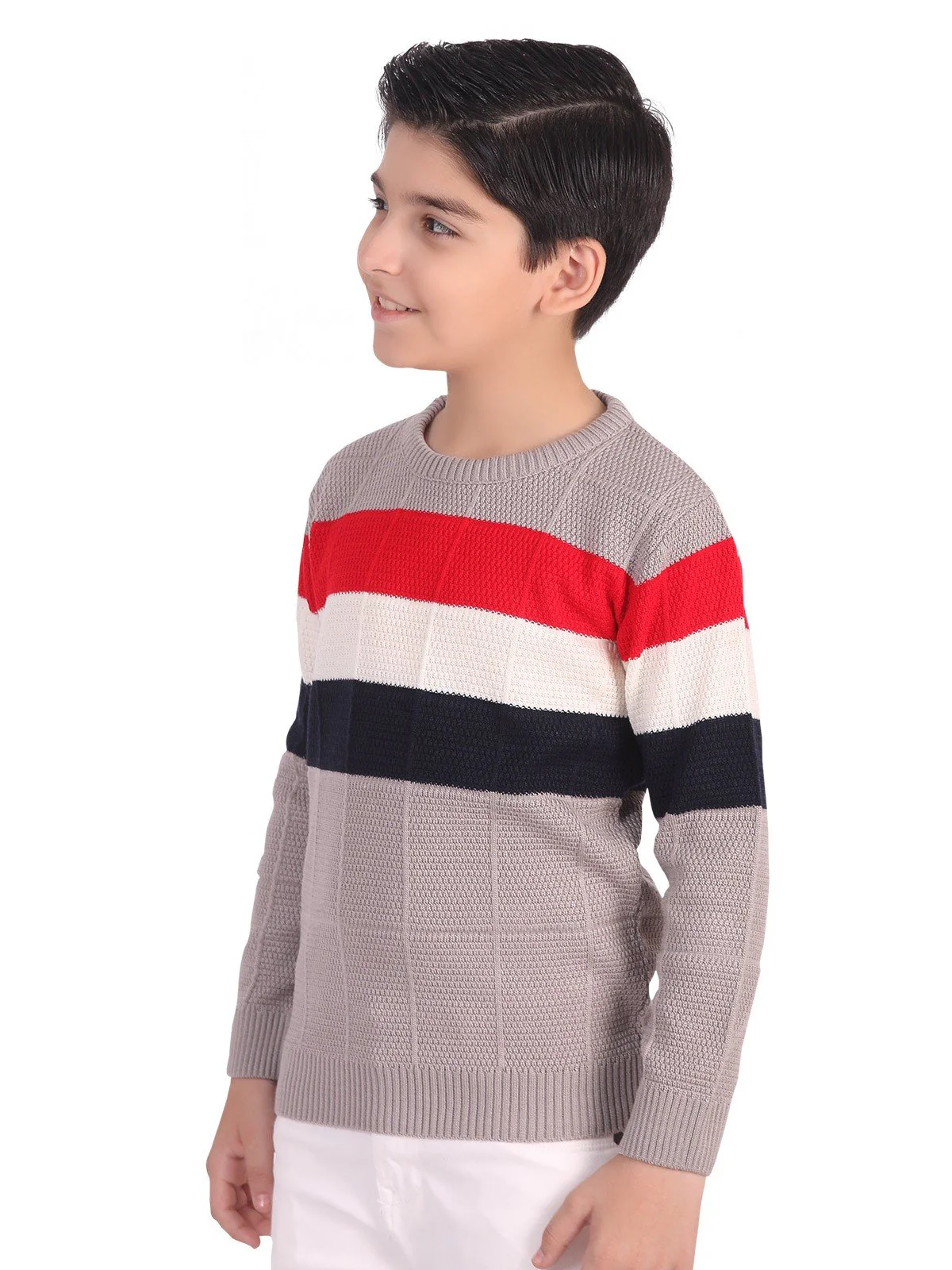 Crew Neck Color-Block Sweater - EBTSWT19-019 - Image 3