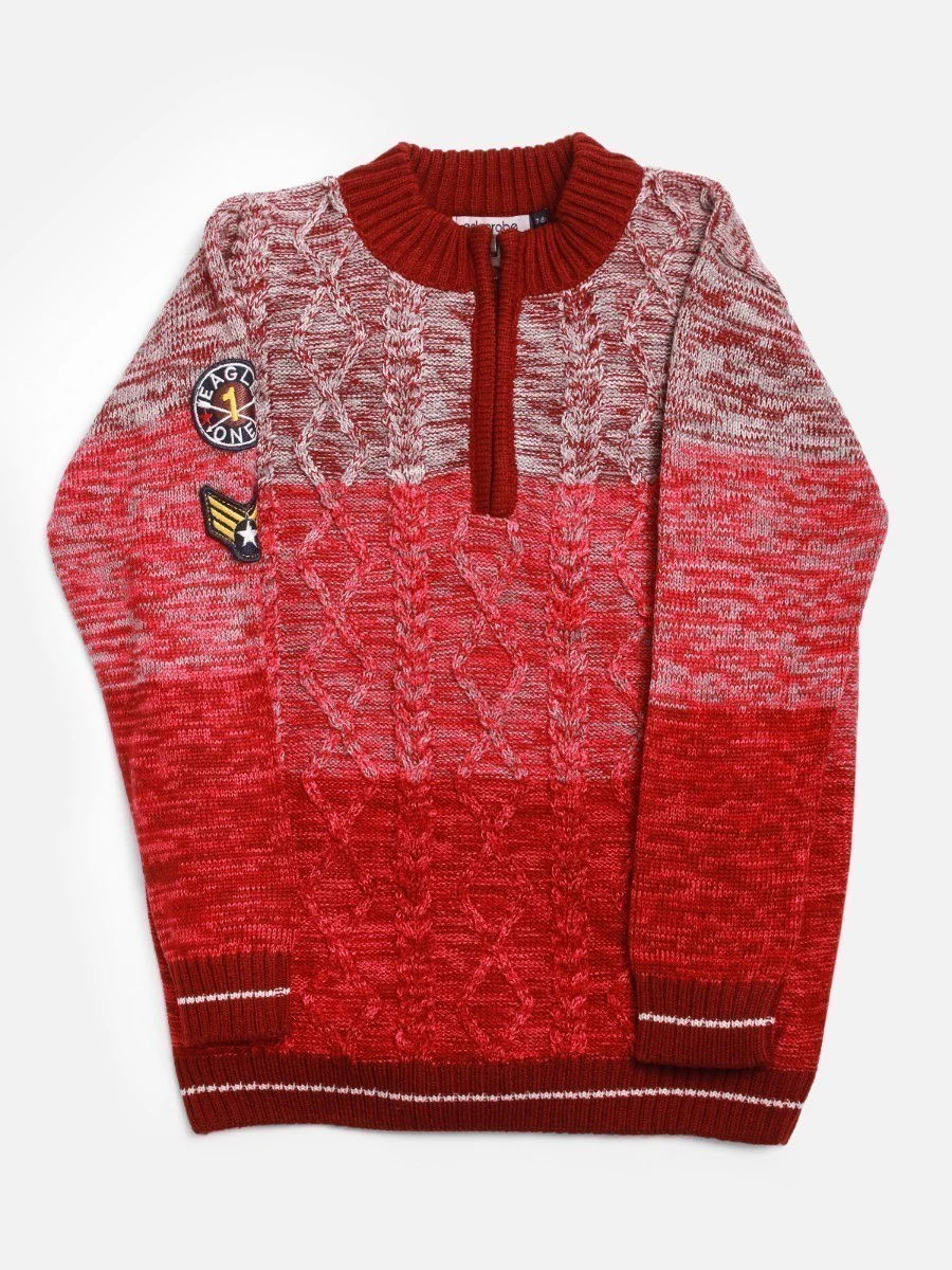 Quarter-Zip Cable Knit Sweater - EBTSWT20-002