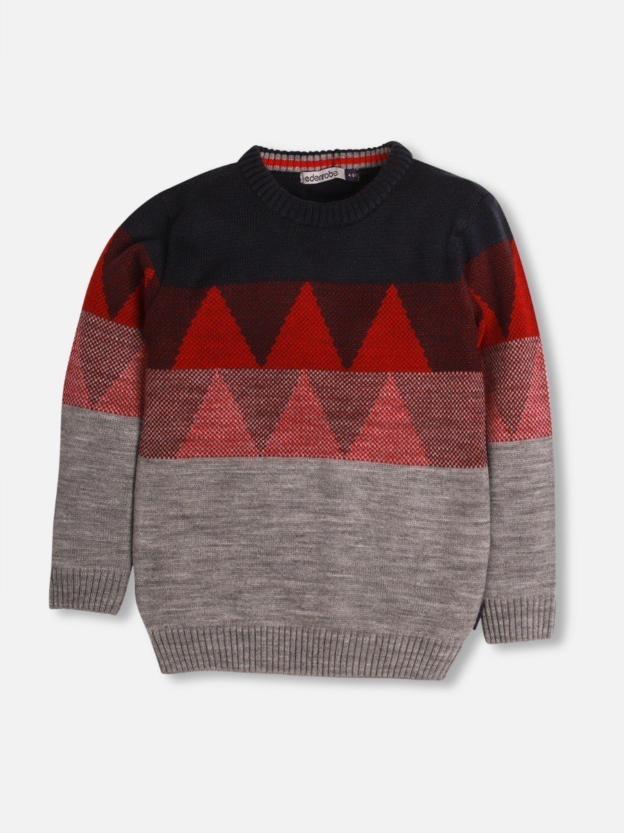 Crew Neck Fair Isle Sweater - EBTSWT20-004