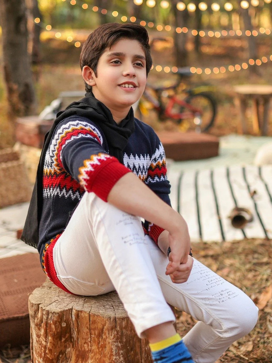Crew Neck Fair Isle Sweater - EBTSWT20-009 - Image 5
