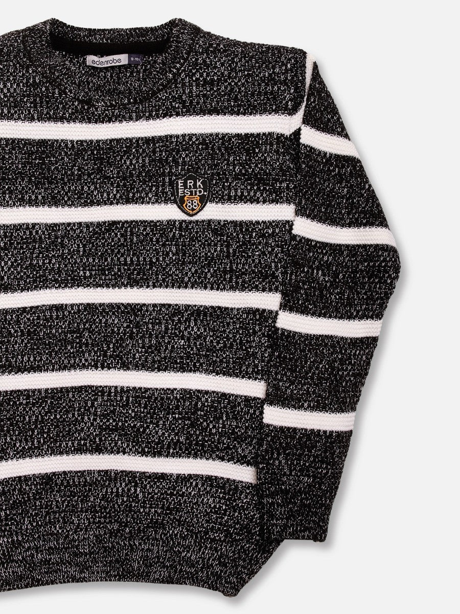 Crew Neck Striped Sweater - EBTSWT20-011 - Image 2