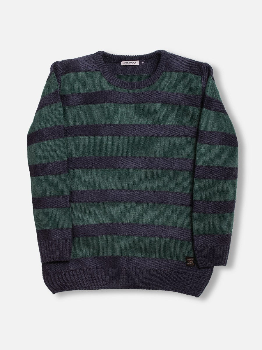 Crew Neck Striped Sweater - EBTSWT20-014