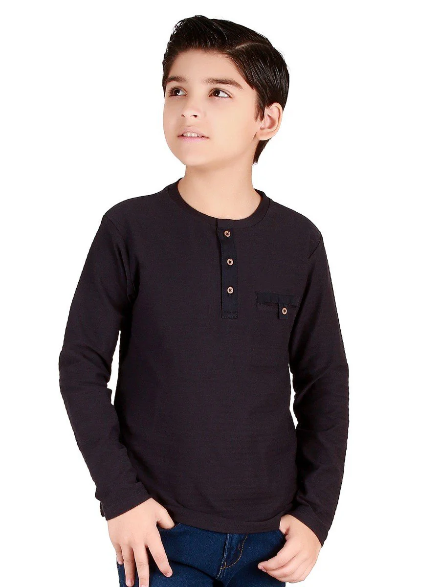 Full Sleeves Henley Tee - EBTTF19-006