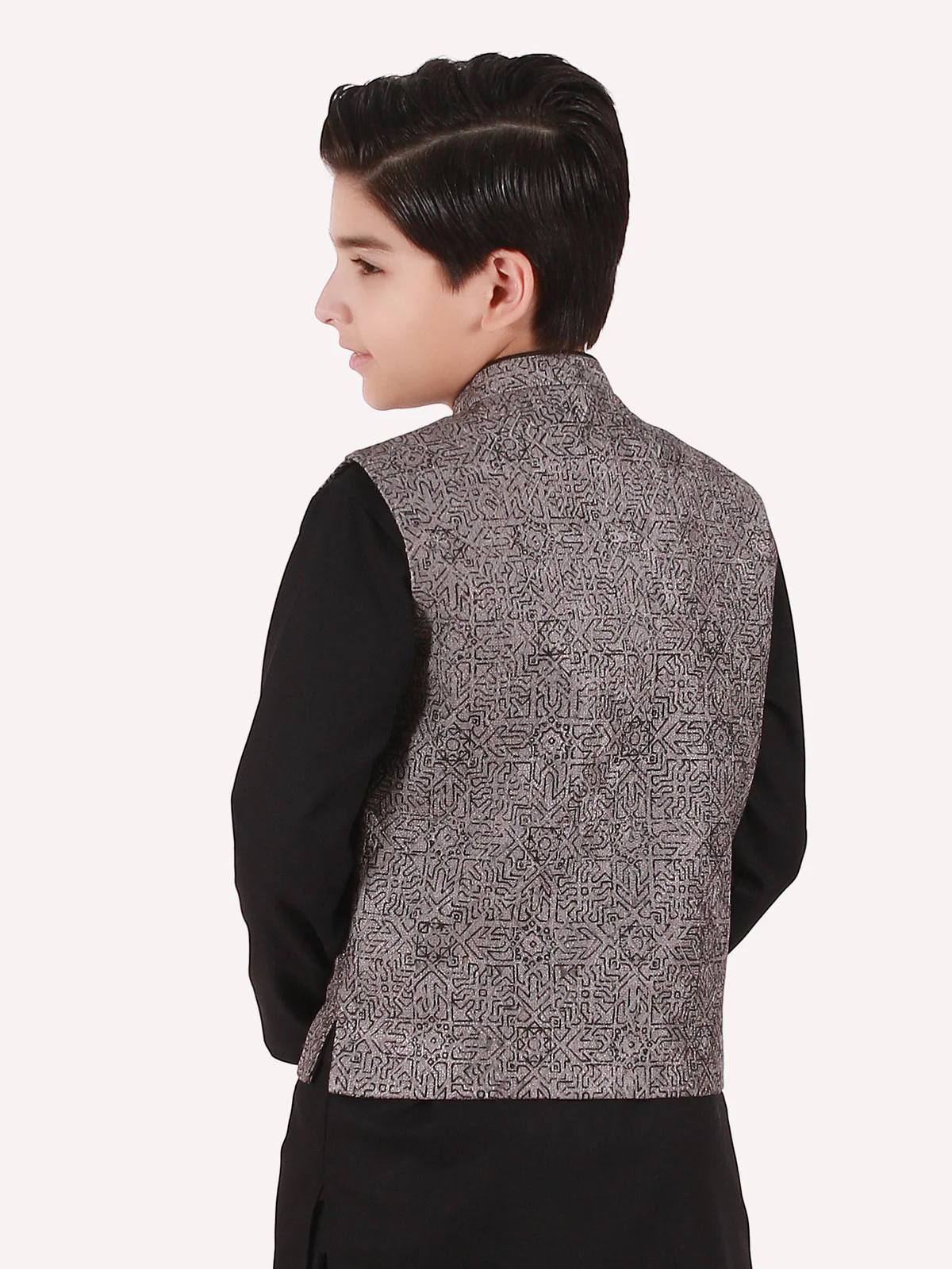 Embroidered Blended Waistcoat Suit - EBTWCS20-25119 - Image 2