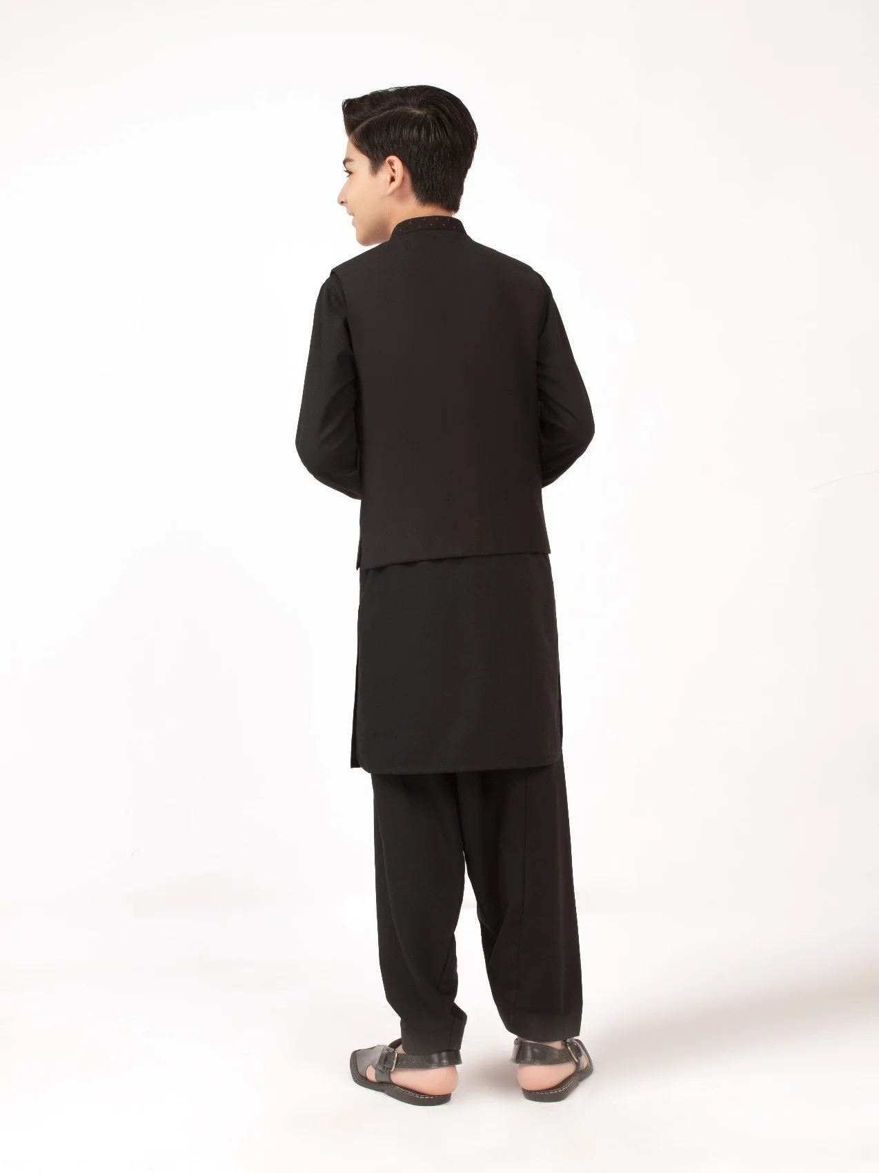 Embroidered Blended Waistcoat Suit - EBTWCS21-25131 - Image 4
