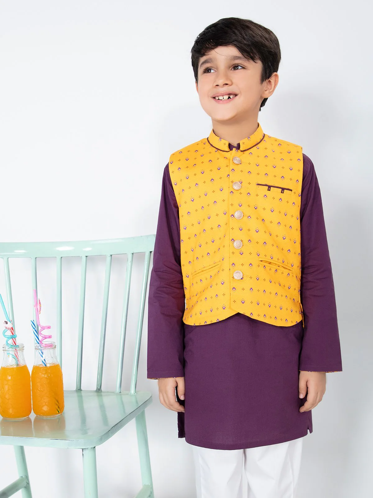 Cotton Waistcoat Suit - EBTWCS21-25136 - Image 5