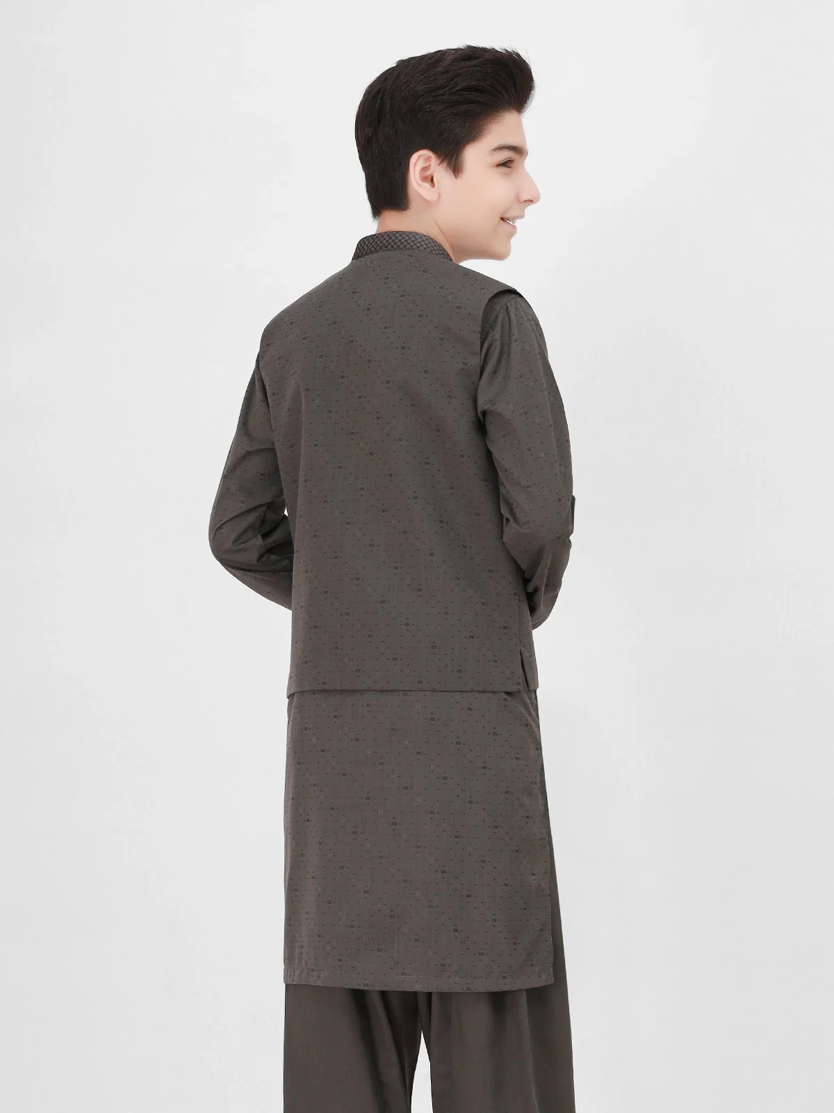 Embroidered Blended Waistcoat Suit - EBTWCS21-25141 - Image 3