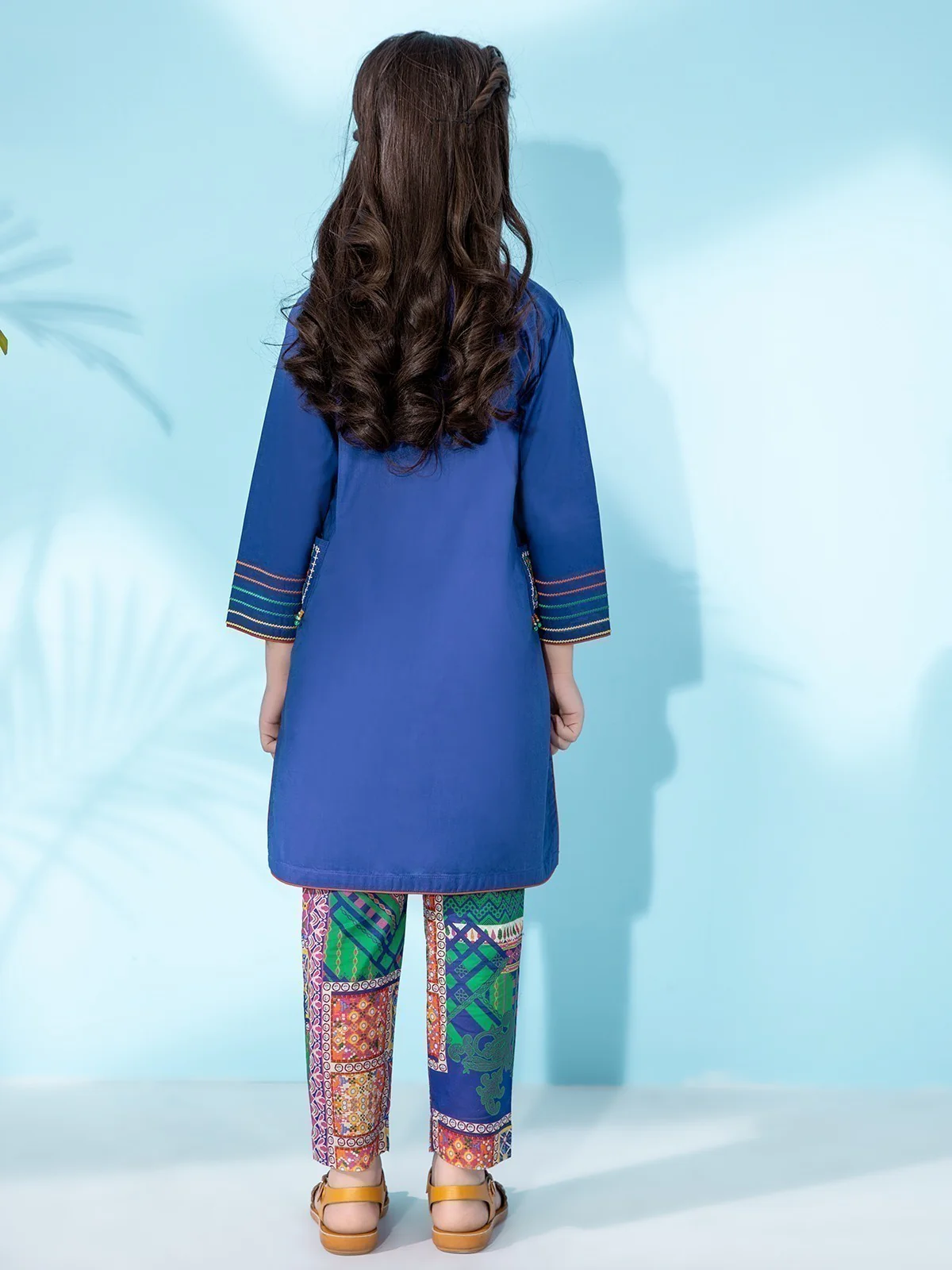 Embroidered Cotton Shirt Trouser - EGTKE21-70255 (2-Pcs) - Image 2