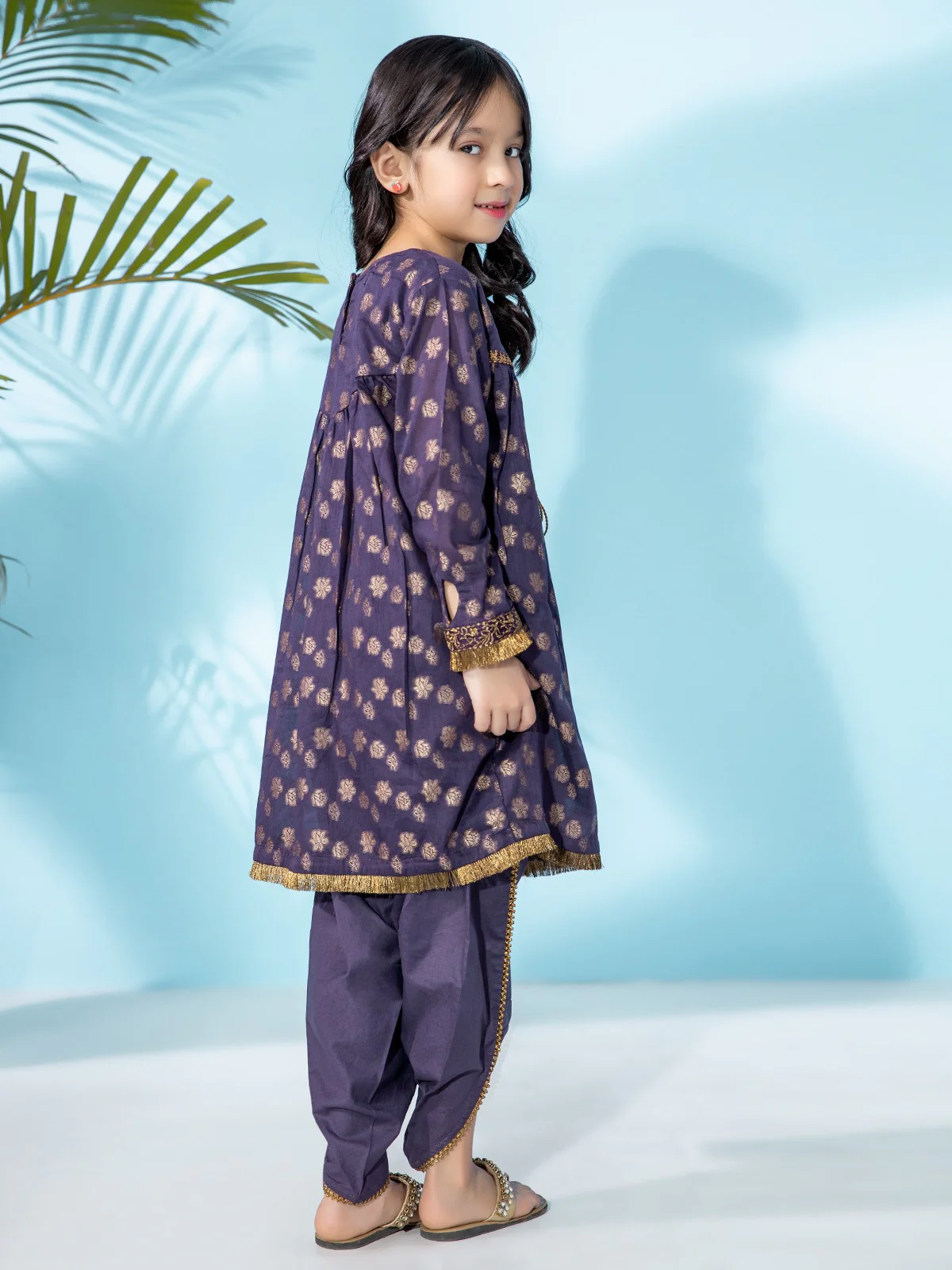 Embroidered Jacquard Shirt Trouser - EGTKE21-70261 (2-Pcs) - Image 2