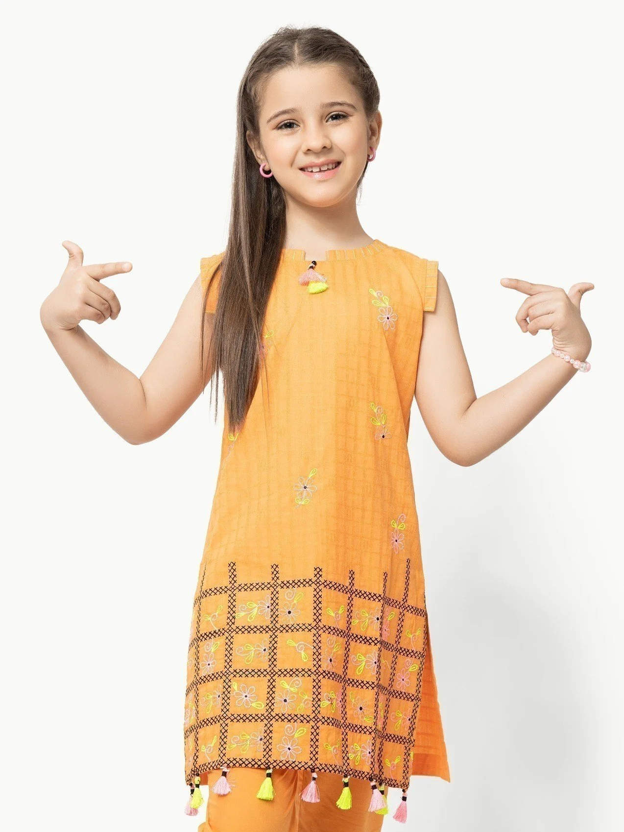 Embroidered Jacquard Shirt Trouser - EGTKE22-70265 (2-Pcs) - Image 2