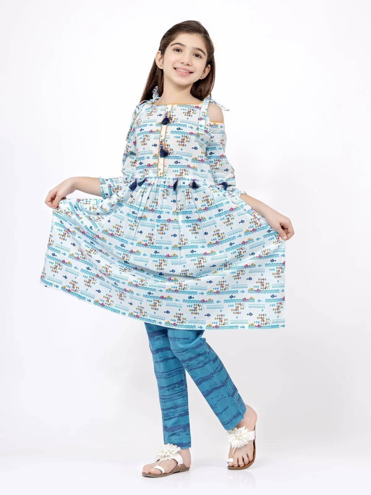 Printed Lawn Shirt Trouser - EGTKP21-70286 (2-Pcs) - Image 5