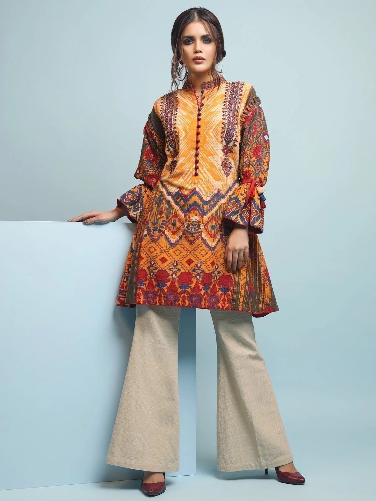 Embroidered Khaddar Suit - ELU18W8-19470