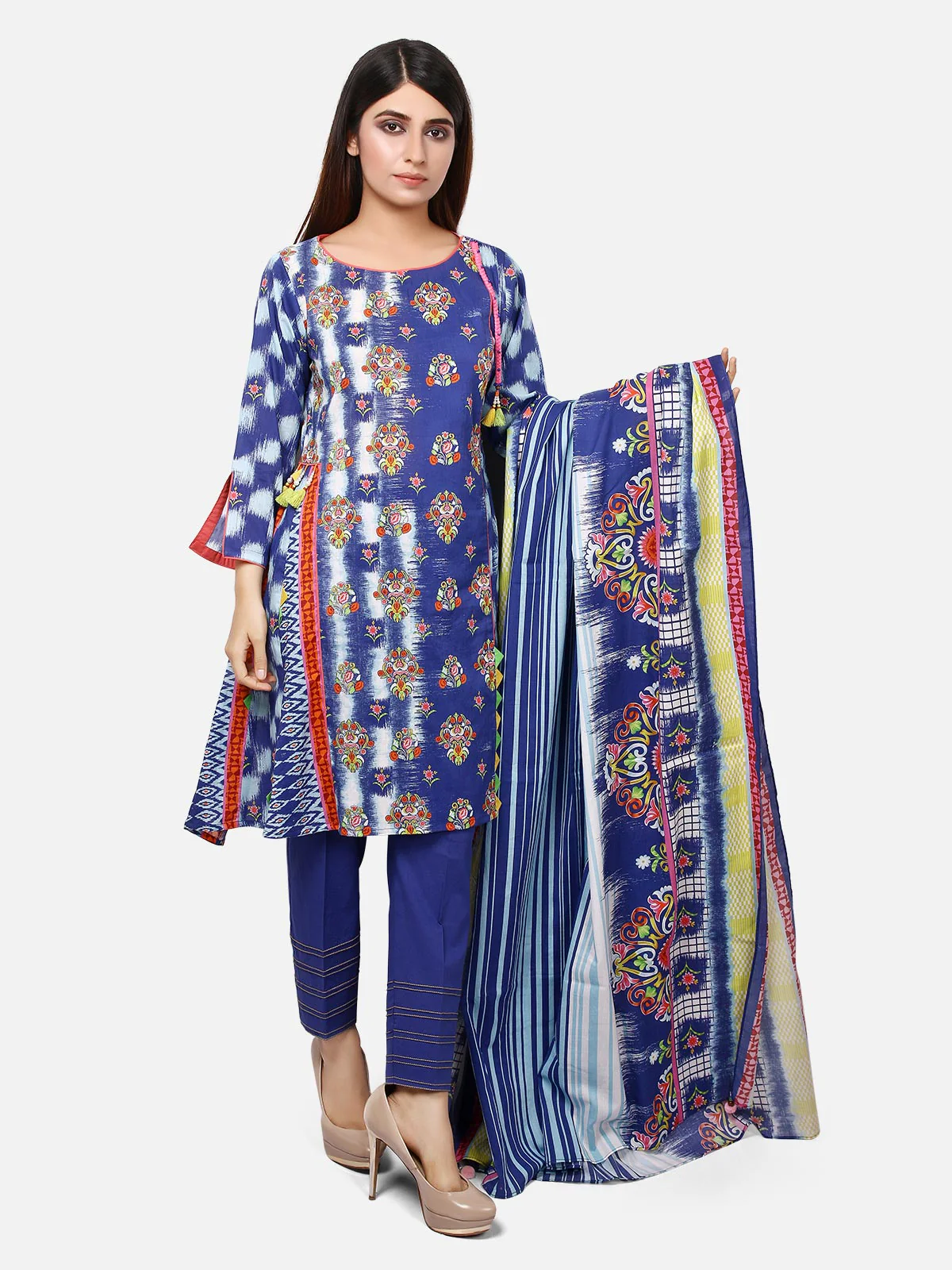 Printed Lawn Suit - ELU19A1-19646