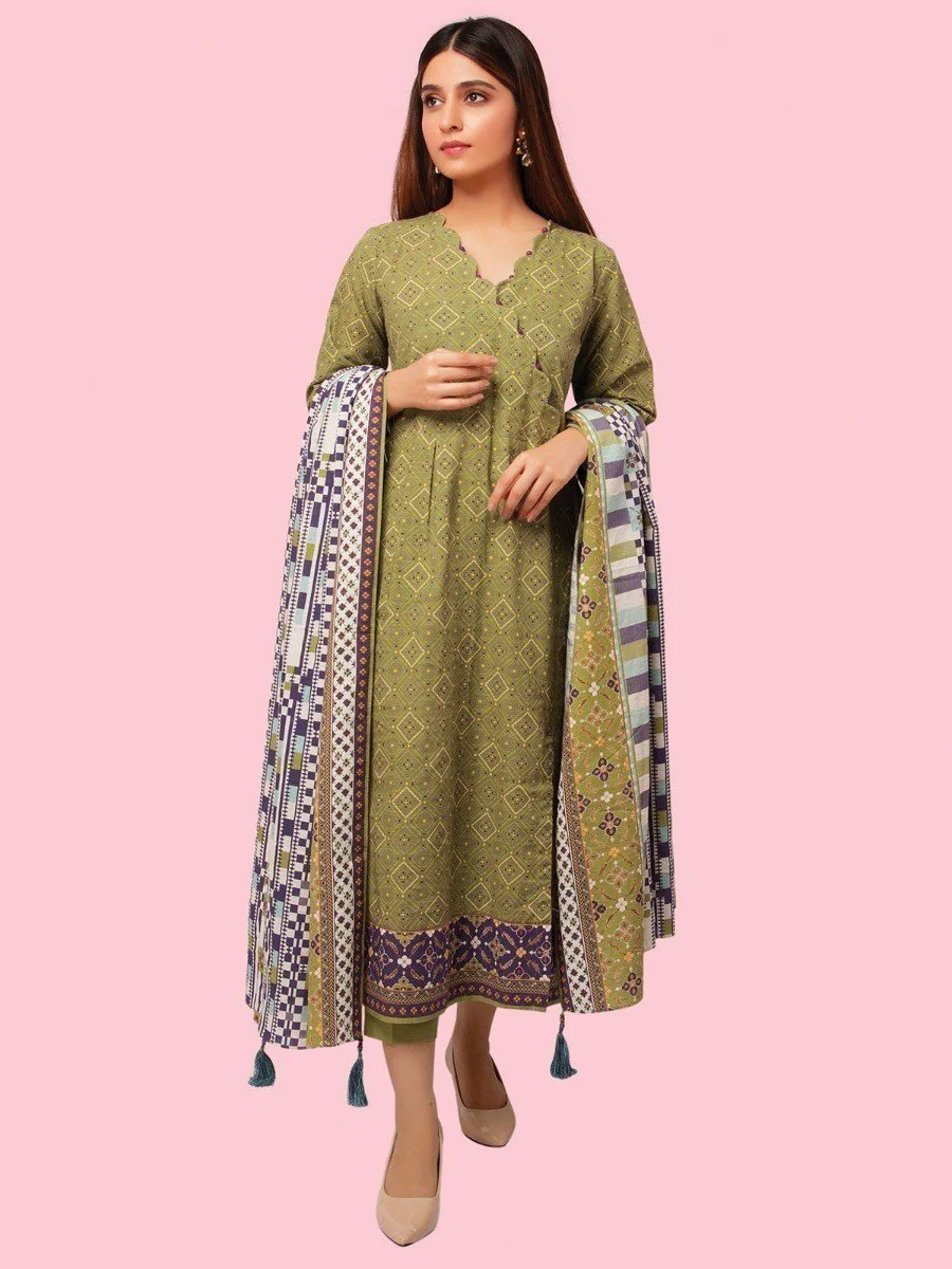 Printed Khaddar Suit - ELU19A10-19891