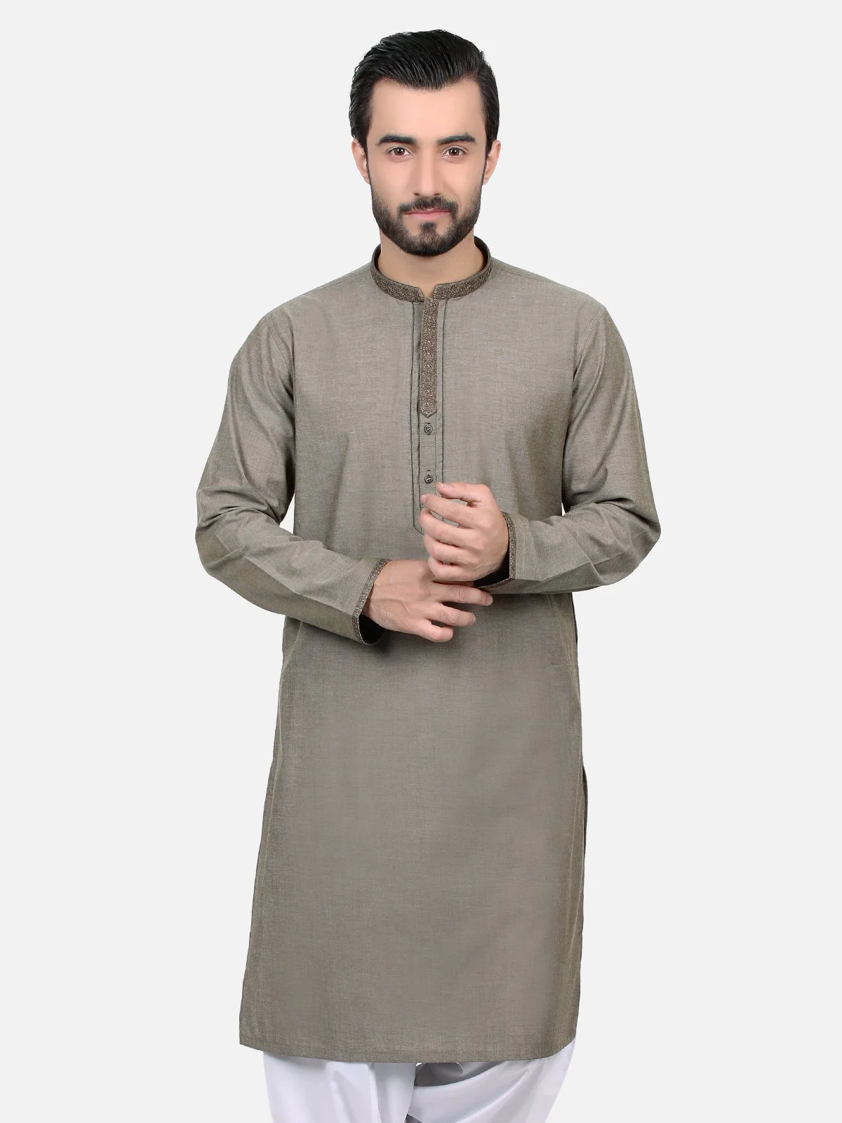 Embroidered Blended Kurta - EMTK18S-9452