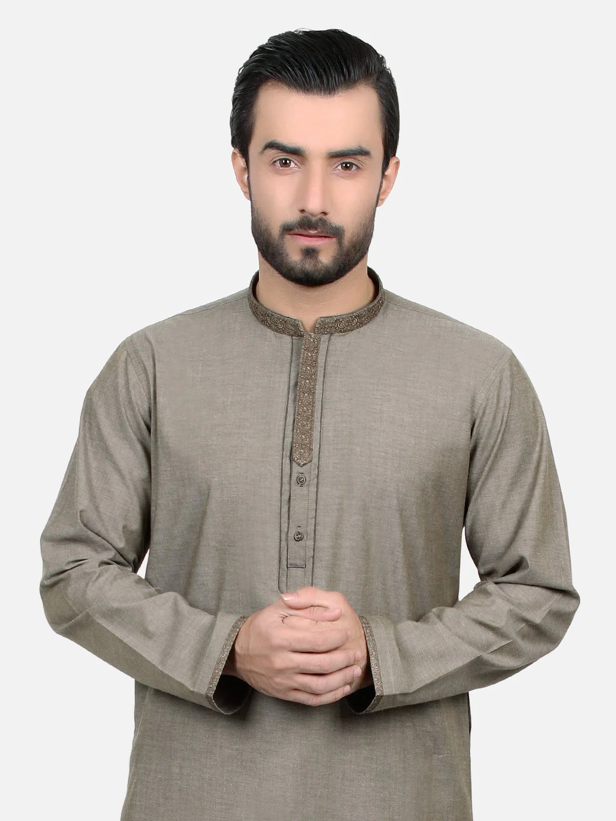 Embroidered Blended Kurta - EMTK18S-9452 - Image 2