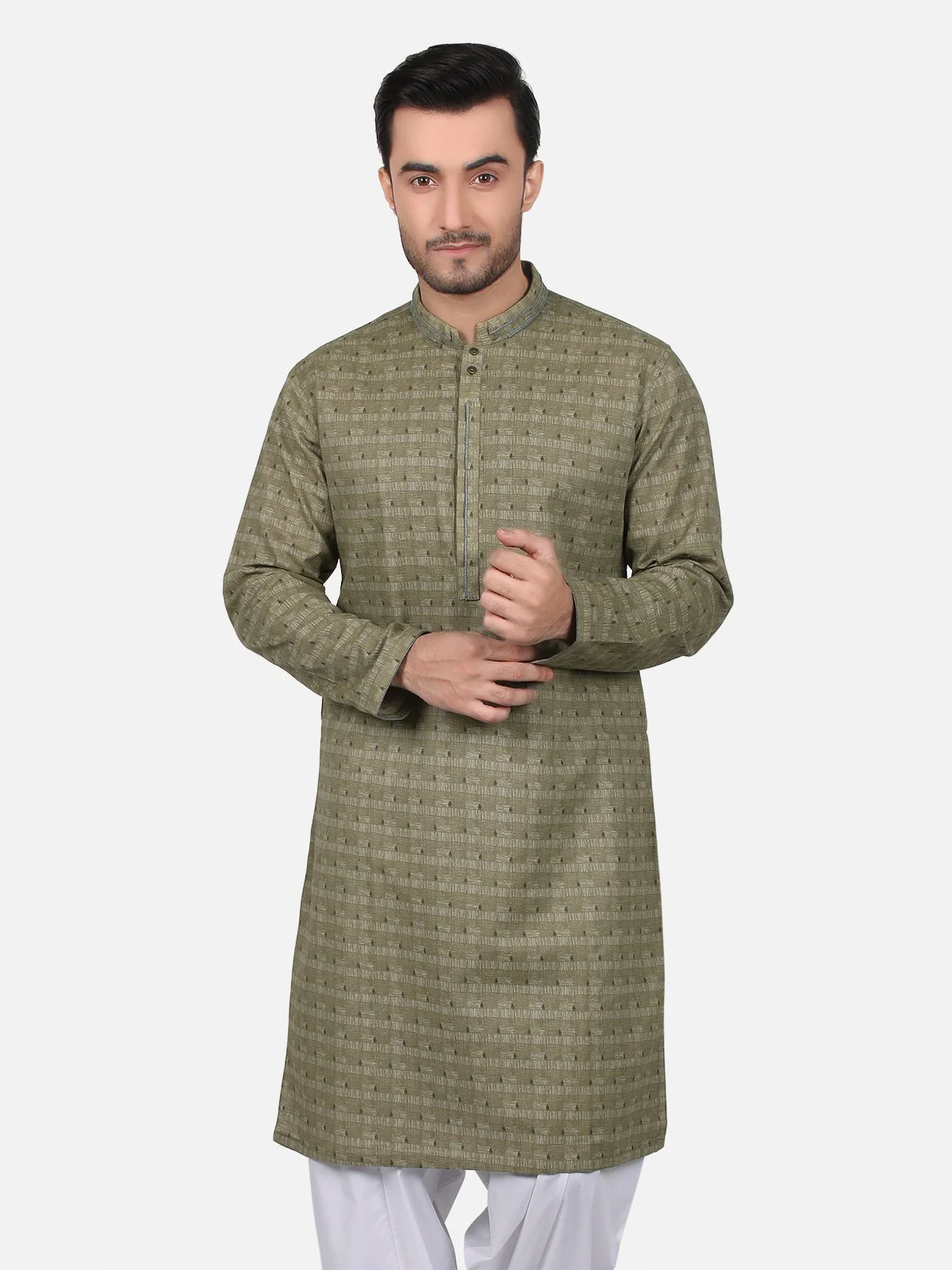 Embroidered Cotton Kurta - EMTK18S-9629
