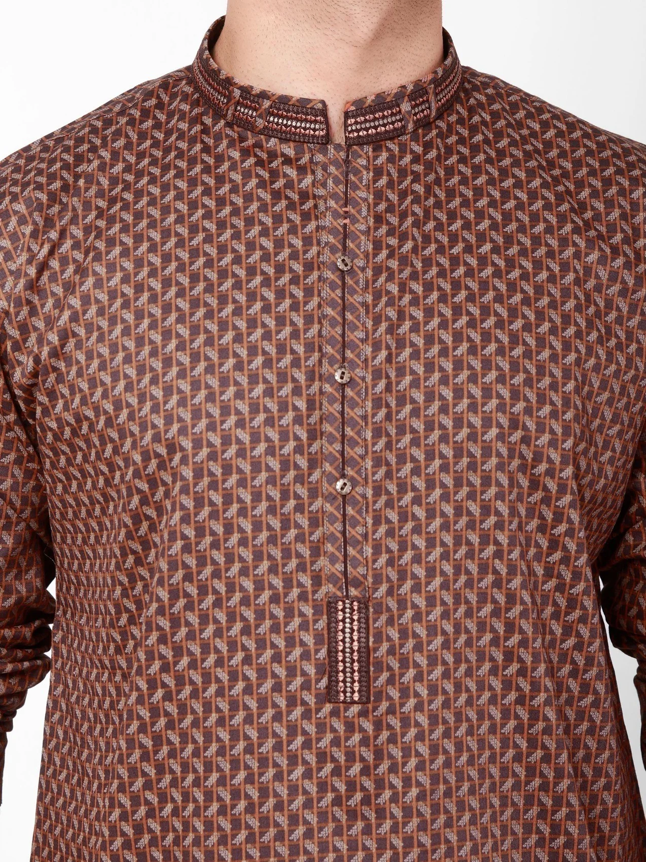 Embroidered Cotton Kurta - EMTK21S-99081 - Image 2