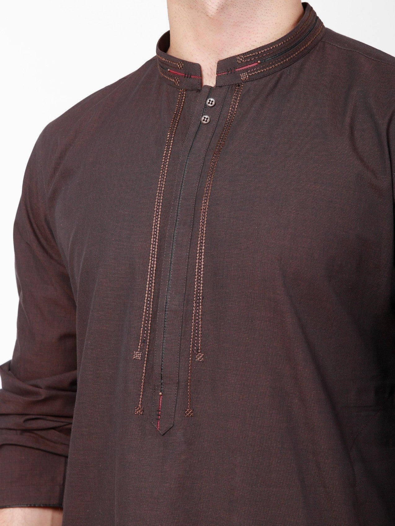 Embroidered Cotton Kurta - EMTK22S-99110 - Image 2