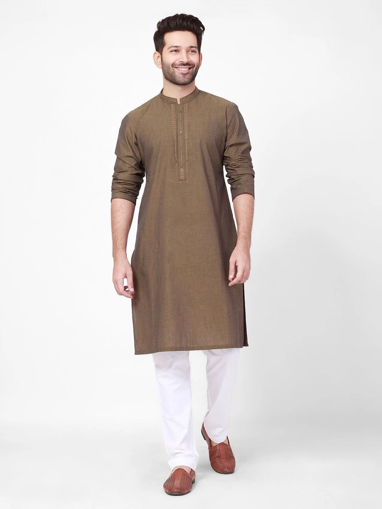 Embroidered Cotton Kurta - EMTK22S-99112