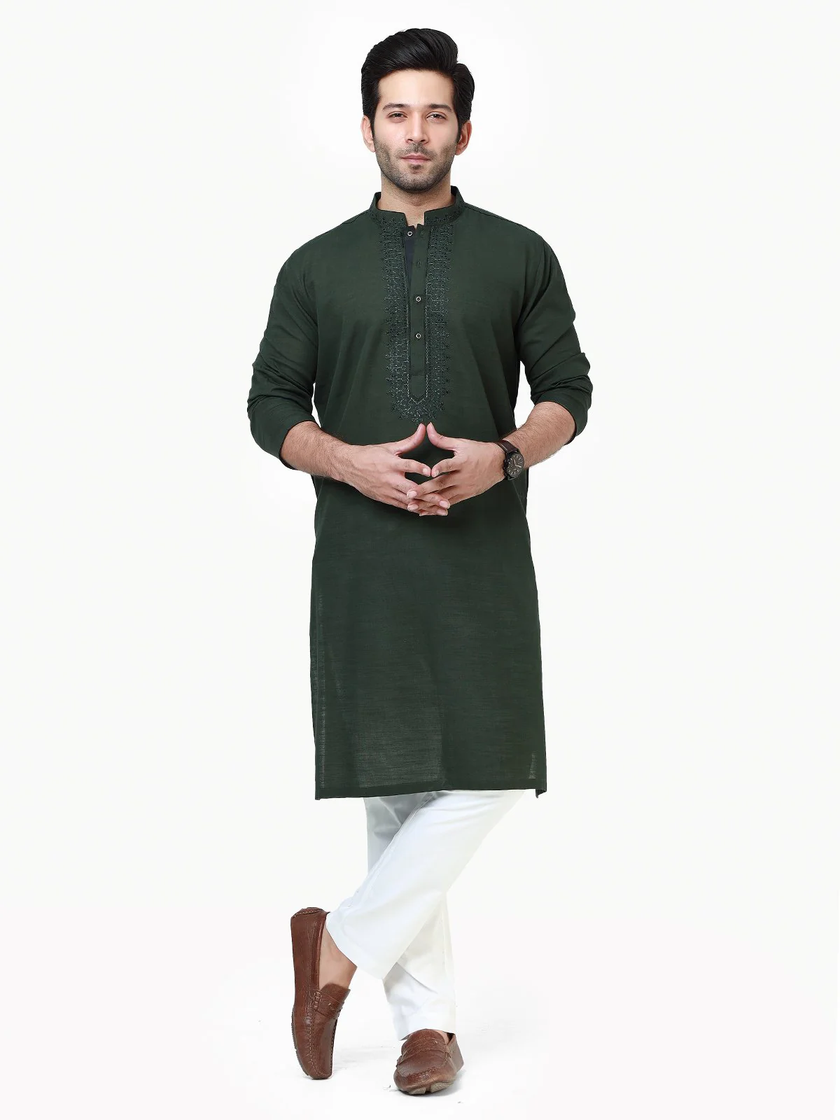 Embroidered Cotton Kurta - EMTK22S-99211