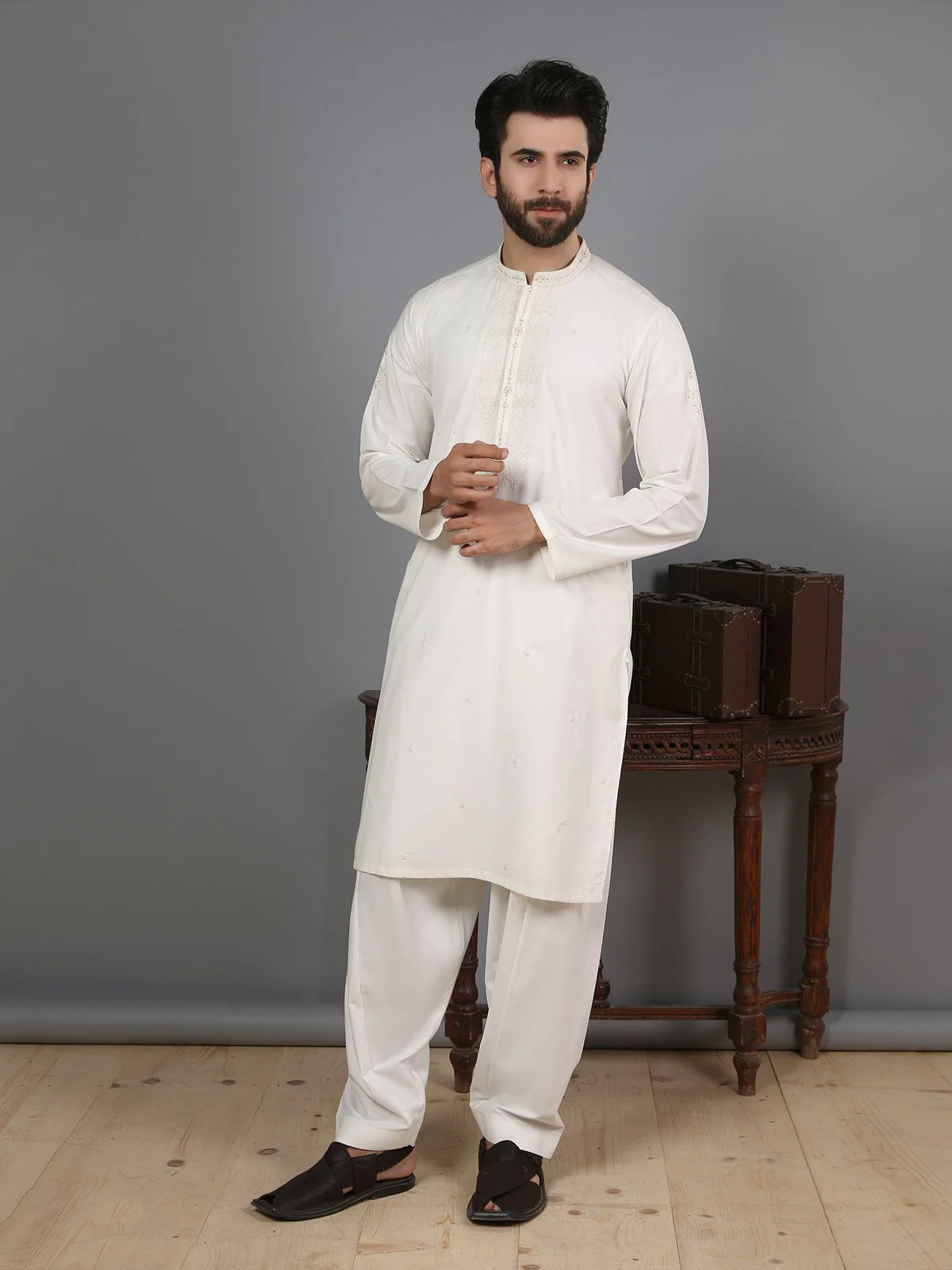 Embroidered Viscose Shalwar Kameez - EMTSC19-040