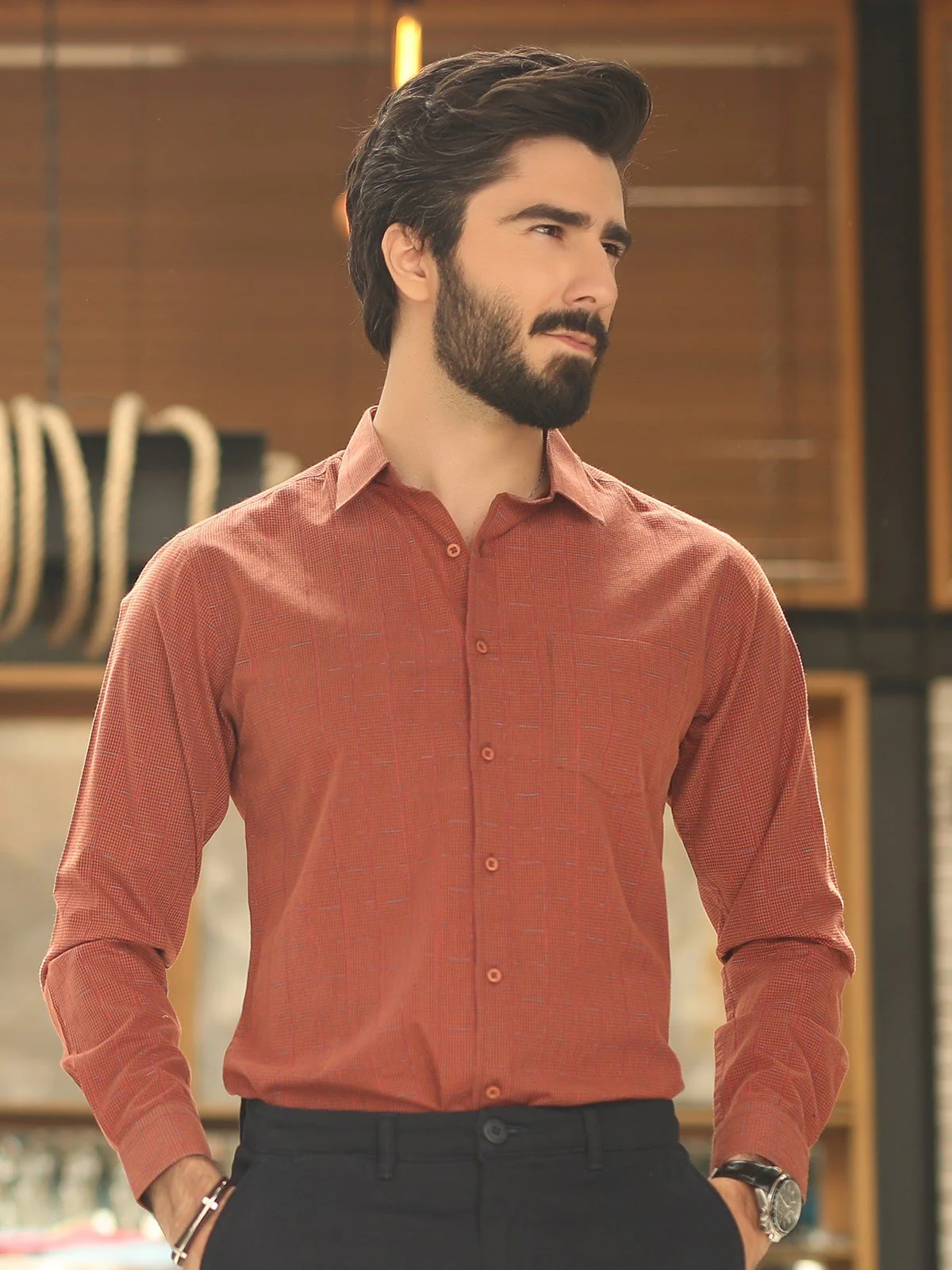Icon Textured Shirt - EMTSI19-50163 - Image 3