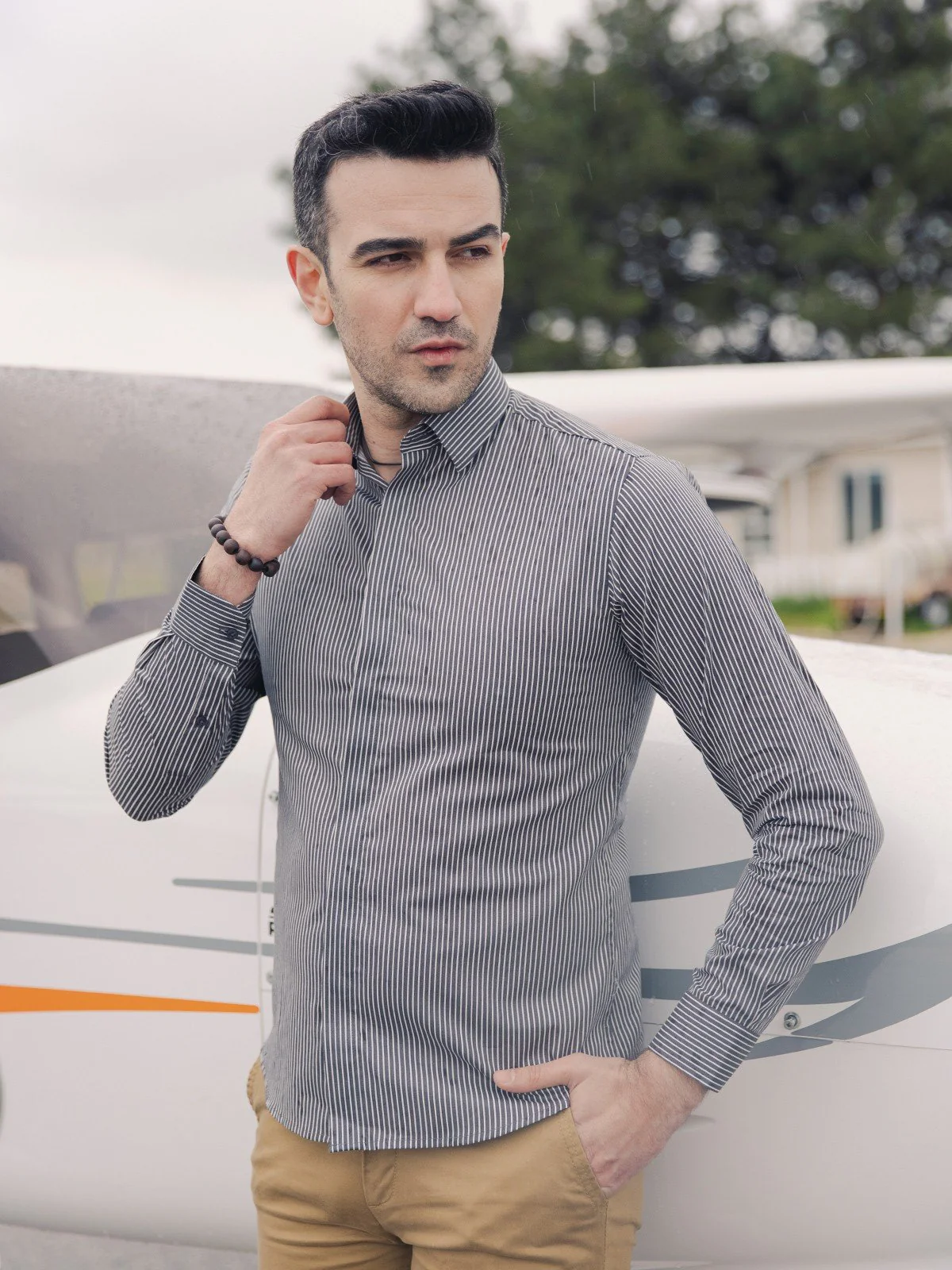 Icon Striped Shirt - EMTSI21-50189 - Image 4
