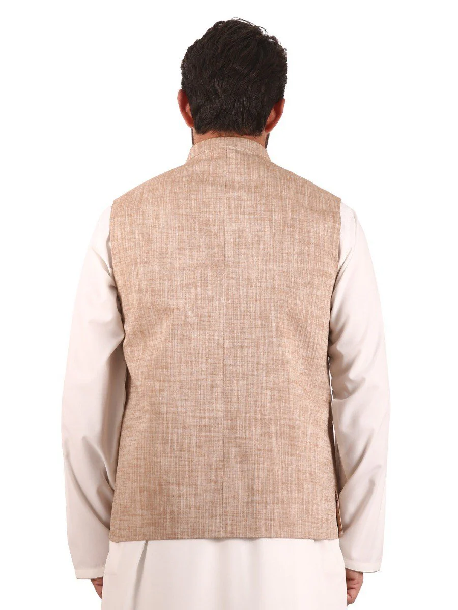 Embroidered Cotton Waistcoat - EMTWC20-35715 - Image 3