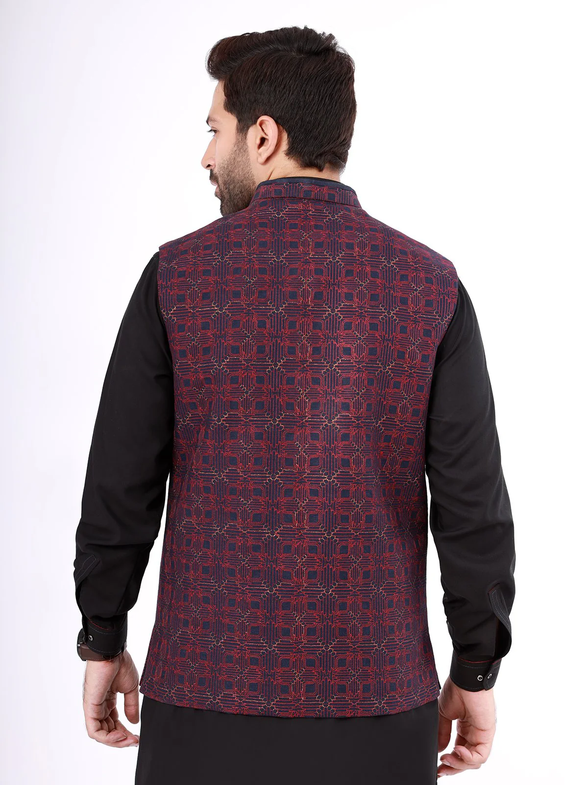 Embroidered Linen Waistcoat - EMTWCC21-080 - Image 4