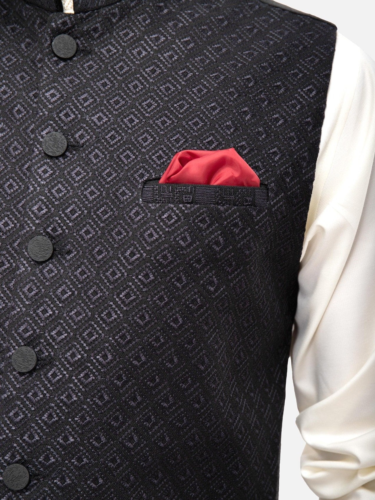 Embroidered Linen Waistcoat - EMTWCC21-081 - Image 2