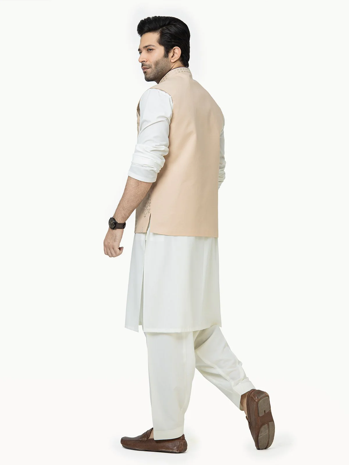 Embroidered Cotton Waistcoat - EMTWCC21-095 - Image 4