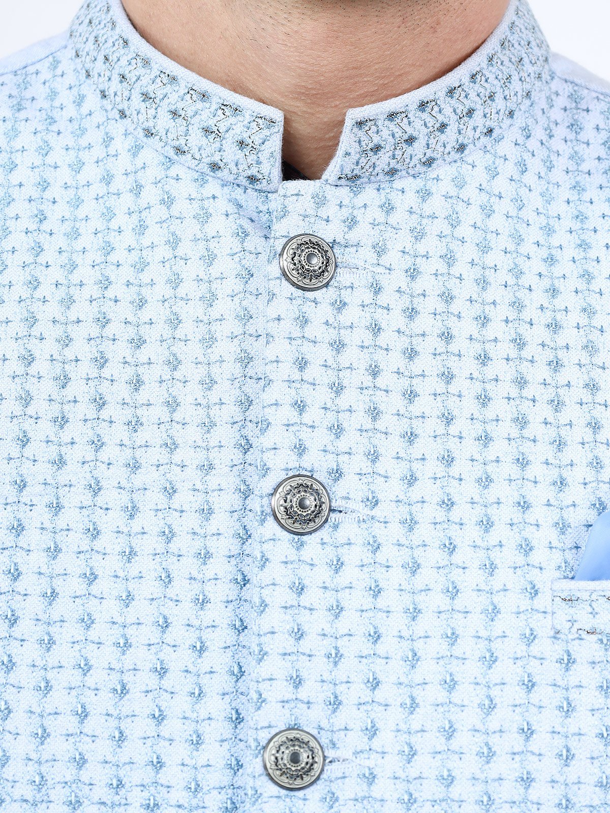 Embroidered Cotton Waistcoat - EMTWCC21-112 - Image 4