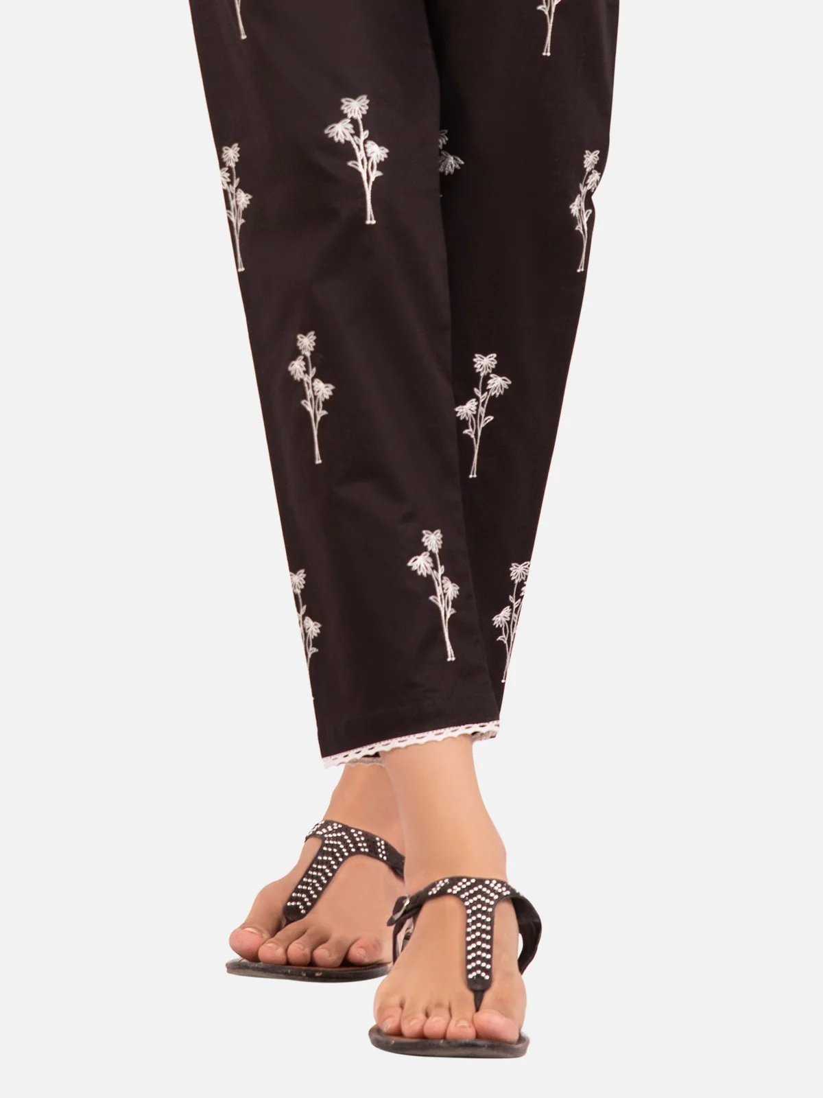 Embroidered Cotton Trouser - EWBE20-76261
