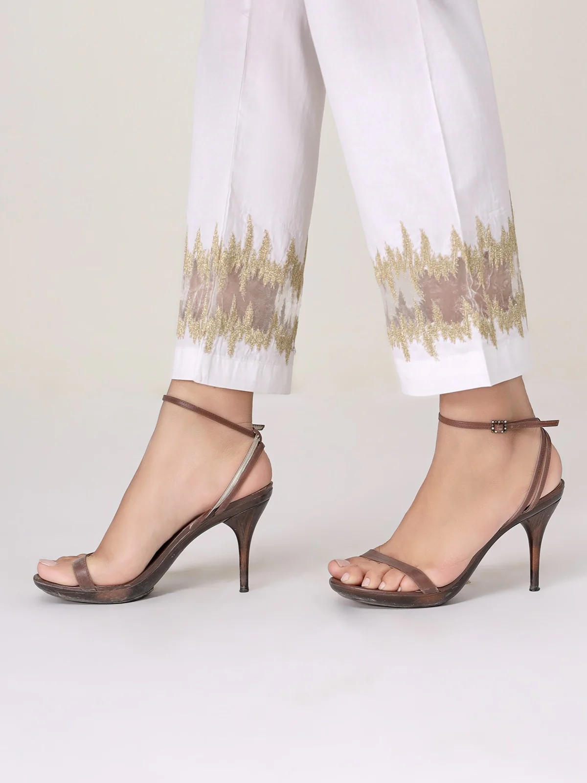 Embroidered Cotton Trouser - EWBE20-76277 - Image 2