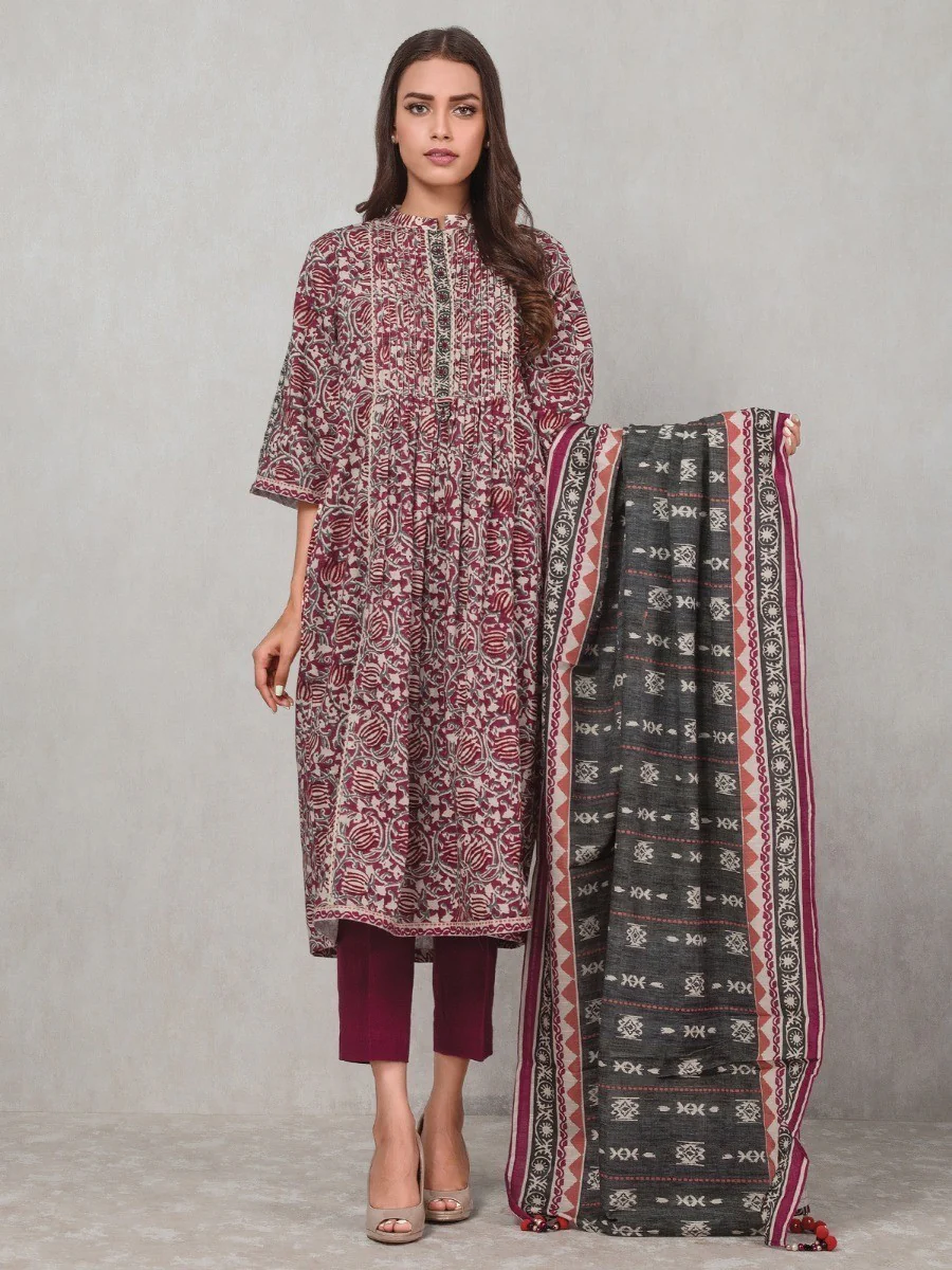 Printed Khaddar Suit - EWU20A10-20301