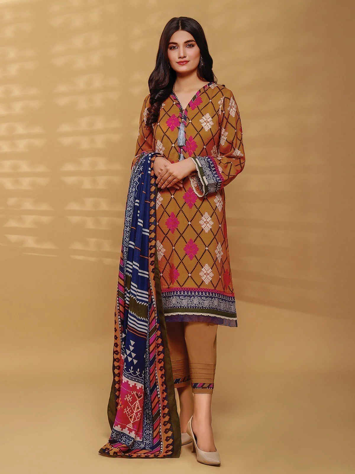 Printed Viscose Suit - EWU20A14-20384