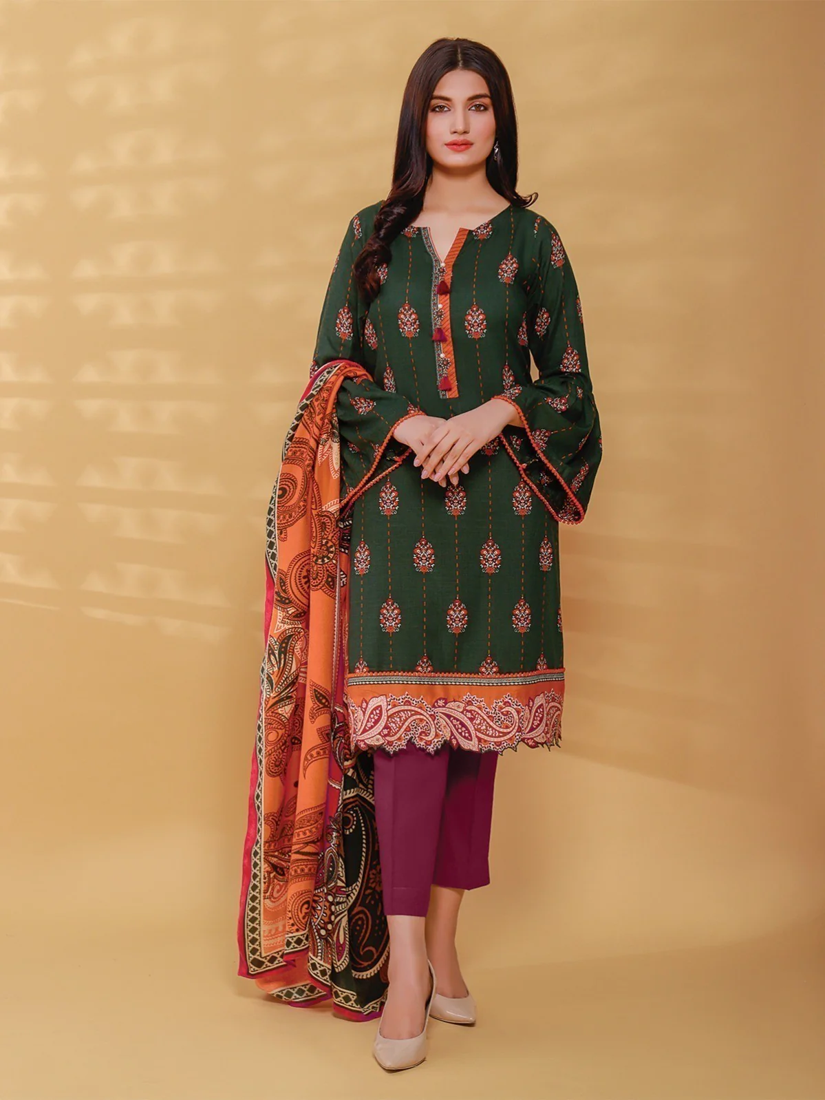 Printed Viscose Suit - EWU20A14-20386