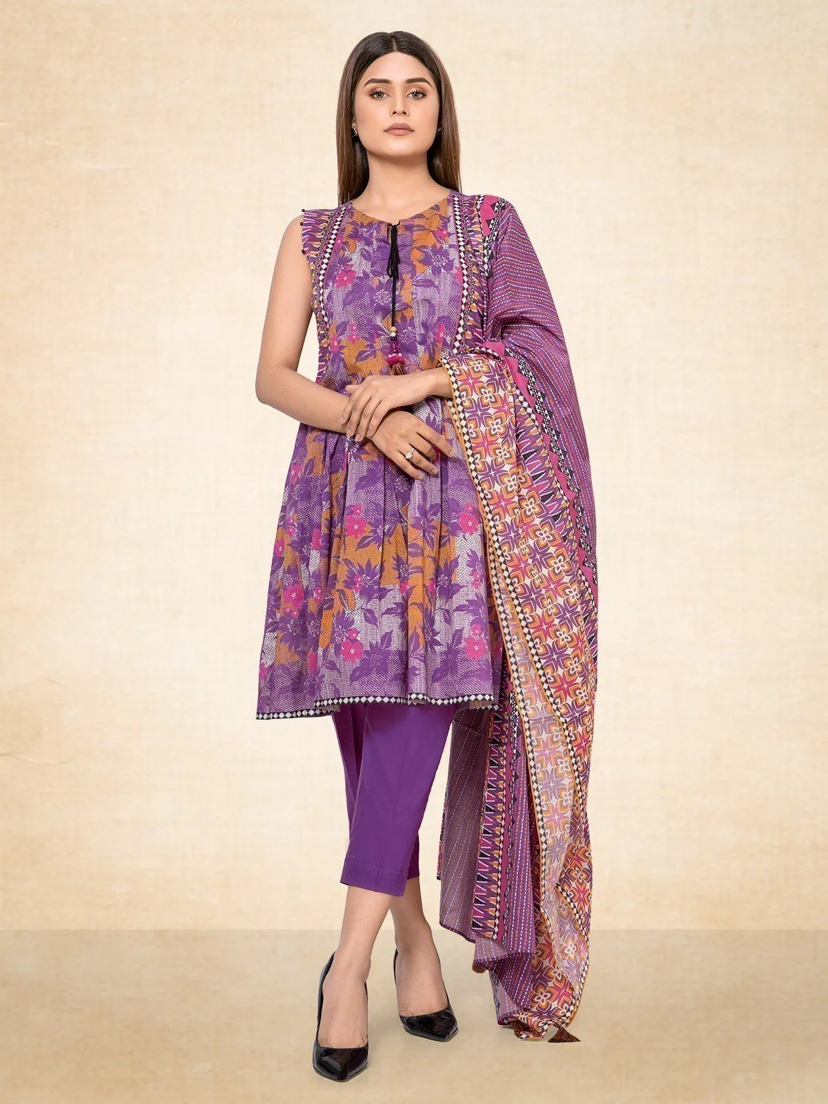 Printed Lawn Suit - EWU20A5-20069
