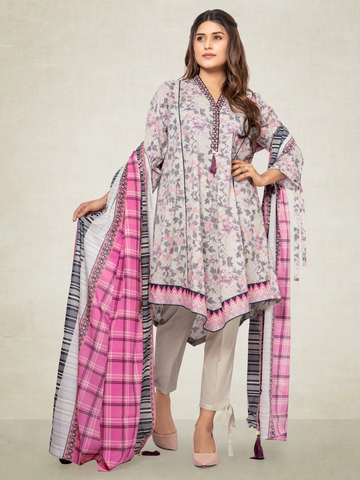 Printed Lawn Shirt Dupatta - EWU20A5-20097